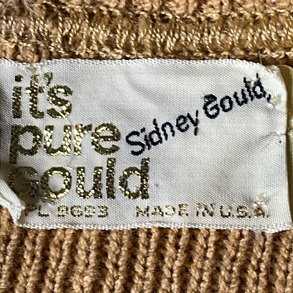 Sidney Gould small women vintage tan sweater vest button down excellent preowned - Picture 4 of 8